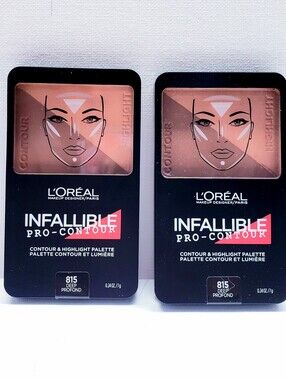 L'Oréal Paris Infallible Pro-Contour & Highlight Palette, 815 Deep,0.24 oz(2pcs)